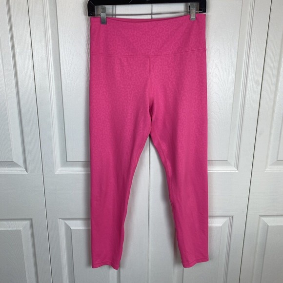 Zyia Pants - Zyia Size 10 L Leopard Print Pink Leggings High Waisted Bubblegum Light N Tight